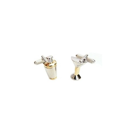 Cocktail and Cocktail Shaker Cufflinks