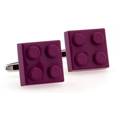 Purple LEGO Brick Cufflinks