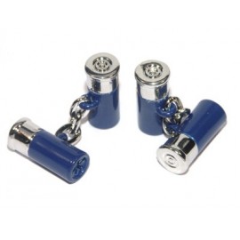 Blue Double Gun Cartridge Cufflinks