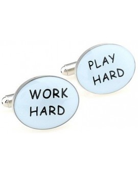 Work Hard, Play Hard Cufflinks 