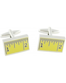 Yellow Ruler Cufflinks 
