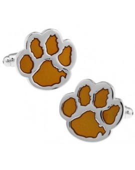 Yellow Dog Footprint Cufflinks 