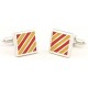 Red and Yellow Square Cufflinks