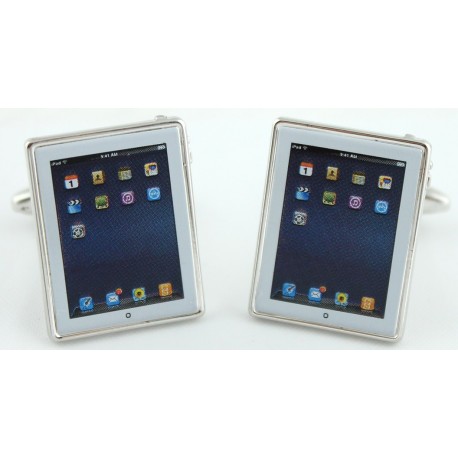 White iPad Cufflinks
