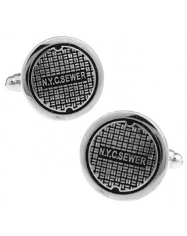 NYC Sewer Cover Cufflinks 