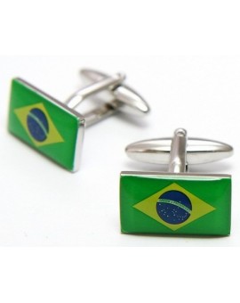 Brazilian Flag Cufflinks 