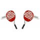 Red Paddle Racket Cufflinks