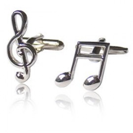 Music Note and Treble Clef Cufflinks