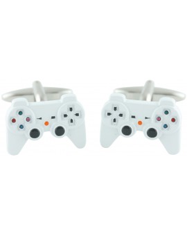 White PlayStation Controller Cufflinks 