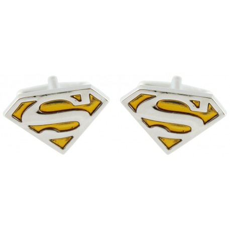 Yellow Superman Shield Cufflinks