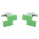 Green Tetris Block Cufflinks
