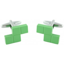 Green Tetris Block Cufflinks