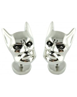 3D Silver Plated Batman Head Cufflinks