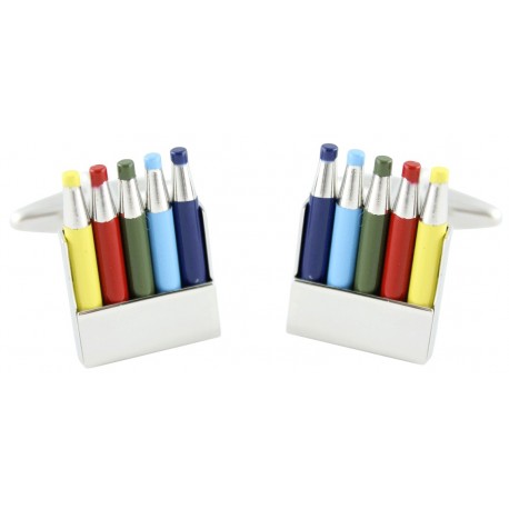 Colours Pencils Cufflinks