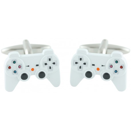 White PlayStation Controller Cufflinks