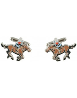 Brown Jockey Cufflinks 