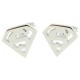 Silver Superman Hollow Shield Cufflinks
