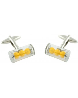 Tennis Ball Sleeve Cufflinks 