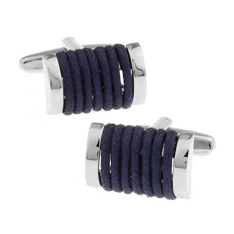 Navy Rope Cufflinks