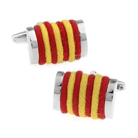 Yellow and Red Rope Cufflinks