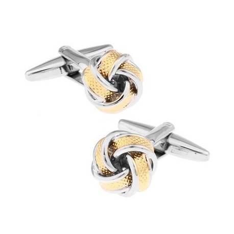 Golden and Plated Knot Cufflinks
