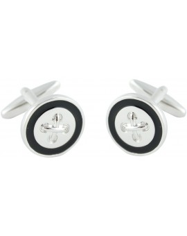 Black Button Cufflinks 