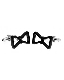 Black Bow Tie Cufflinks 