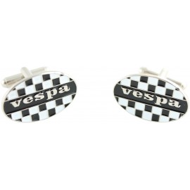 Vespa Checkered Oval Cufflinks
