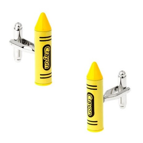Yellow Crayon Cufflinks