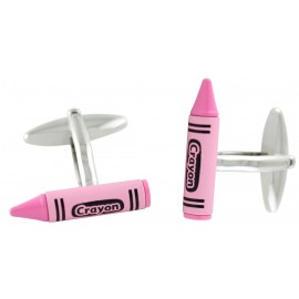 Pink Crayon Cufflinks