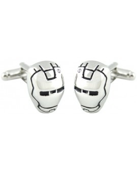 Silver Plated Iron Man Cufflinks 
