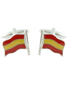 Spain Flagpole Cufflinks 