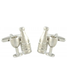 Bottle and Glass Cufflinks 