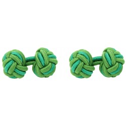 Grass Green and Green Silk Knot Cufflinks