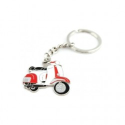 Red and White Vespa Keychain