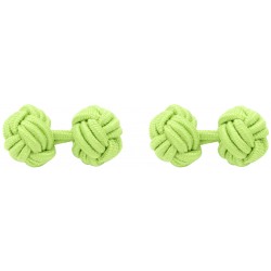 Pistachio Green Silk Knot Cufflinks