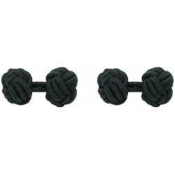 Black Silk Knot Cufflinks