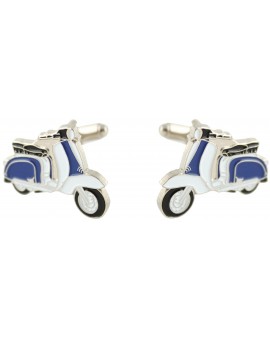 Blue and White Vespa Cufflinks