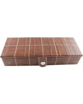 Leather 12-P Cufflinks Case 