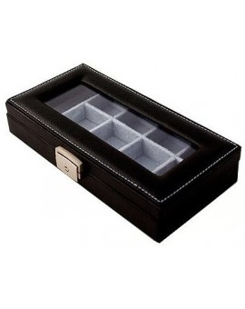Blue Leather 13-P Cufflink Case