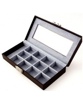 Blue Leather 13-P Cufflink Case 2