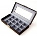 Blue Leather 13-P Cufflink Case