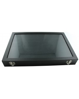 Black Wooden 42-P Cufflink Case