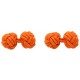 Orange Silk Knot Cufflinks