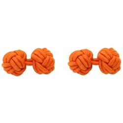 Orange Silk Knot Cufflinks
