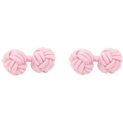 Light Pink Silk Knot Cufflinks