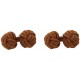 Brown Silk Knot Cufflinks