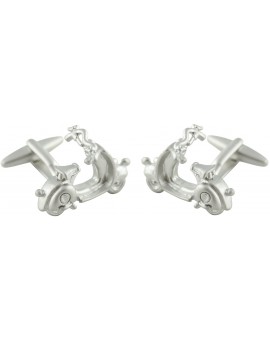 3D Silver Plated Vespa Cufflinks 