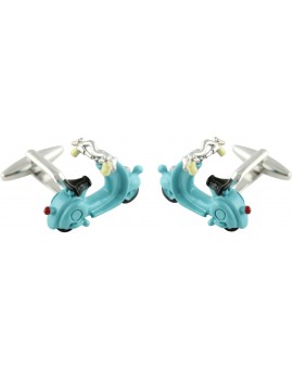 3D Light Blue Vespa Cufflinks 