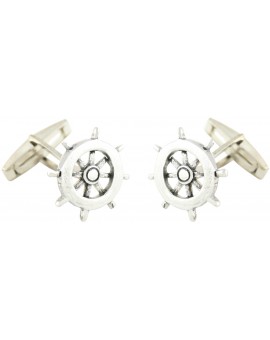 Gemelos Timón Plata 925